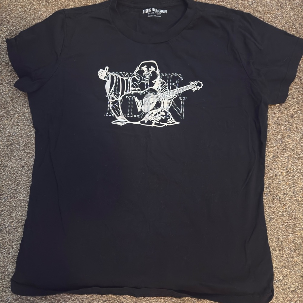 True Religion Black Crew Neck Tee